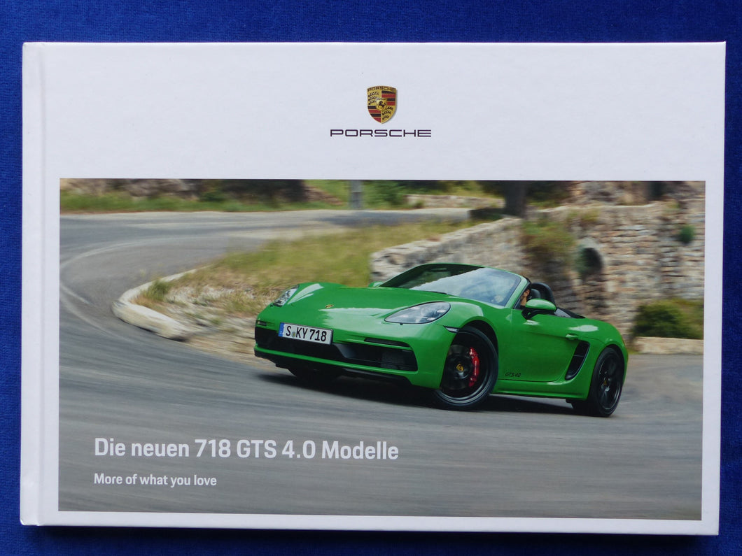 Porsche 718 Boxster Cayman GTS 4.0 MJ 2020 - Hardcover Prospekt Brochure 01.2020