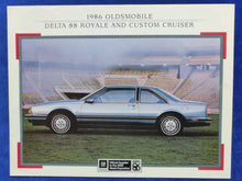 Lade das Bild in den Galerie-Viewer, Oldsmobile 1986 Delta 88 Royale &amp; Custom Cruiser - US-Prospekt Brochure 09.1985
