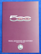 Lade das Bild in den Galerie-Viewer, Fiat 500 60th Limited Edition 1 of 560 - Prospekt Brochure + Preisliste 04.2017
