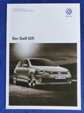 Lade das Bild in den Galerie-Viewer, VW Golf GTI - Daten &amp; Ausstattungen MJ 2012 - Prospekt Brochure 07.2011
