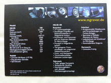 Lade das Bild in den Galerie-Viewer, MG Rover ZS 180 MJ 2002 - Prospektkarte Prospekt Brochure 07.2001
