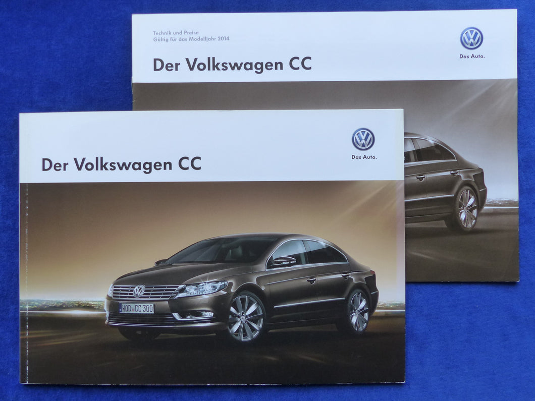 VW Volkswagen CC V6 4Motion MJ 2014 - Prospekt Brochure + Preisliste 10.2013