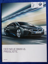 Lade das Bild in den Galerie-Viewer, BMW i8 eDrive 362 PS MJ 2014 - Prospekt Brochure + Preisliste 03.2014
