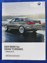 Lade das Bild in den Galerie-Viewer, BMW 5er GT Gran Turismo Typ F07 - Preisliste MJ 2014 - Prospekt Brochure 03.2014
