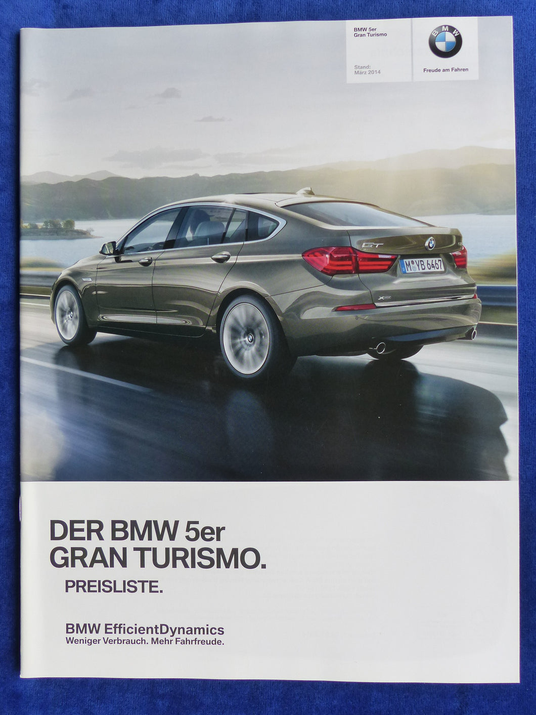 BMW 5er GT Gran Turismo Typ F07 - Preisliste MJ 2014 - Prospekt Brochure 03.2014
