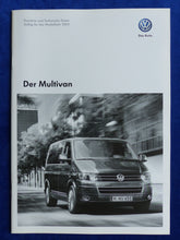 Lade das Bild in den Galerie-Viewer, VW Bus T5 Multivan Highline PanAmericana - Preisliste MJ 2013 - Prospekt 01.2013
