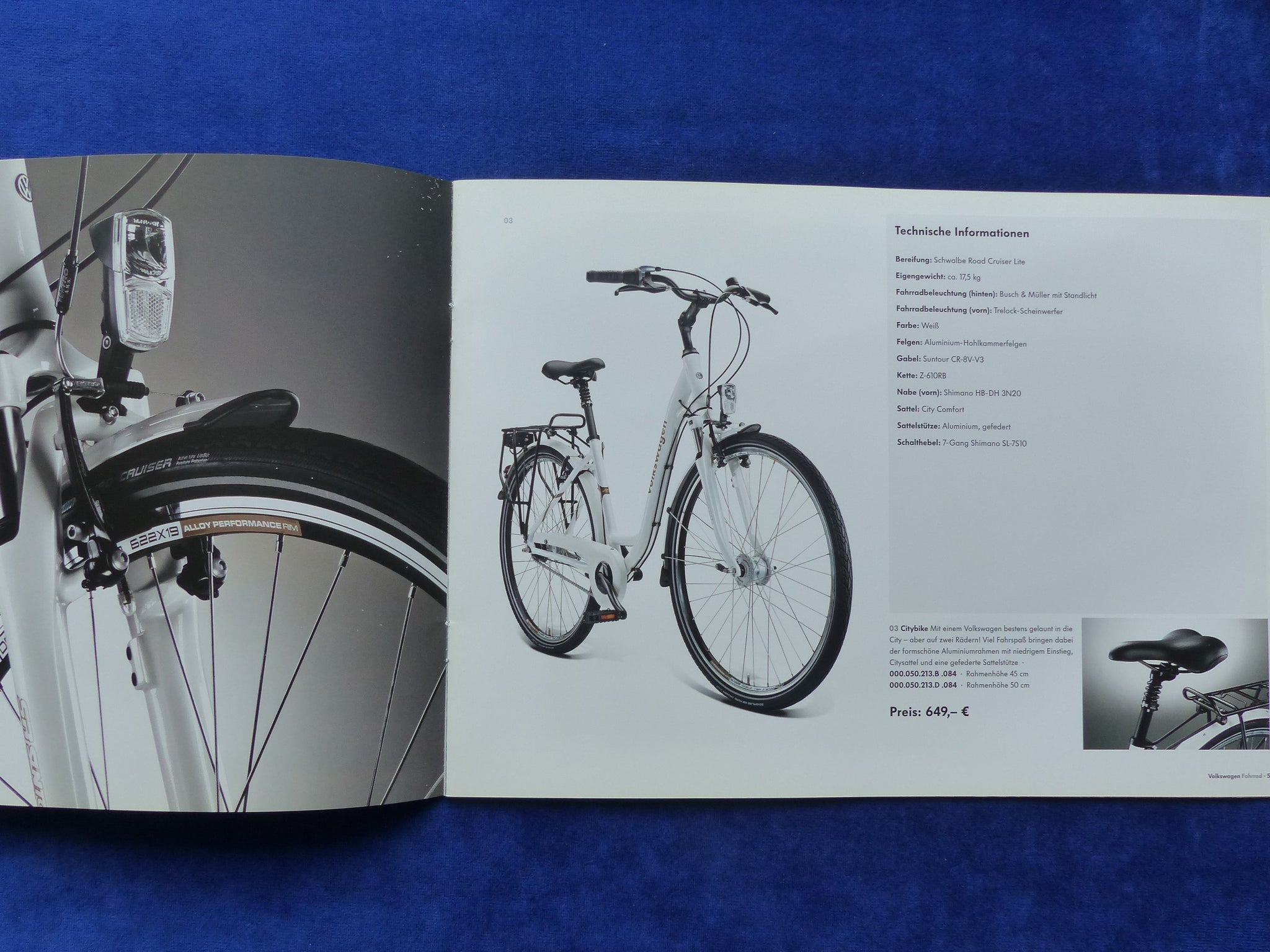 volkswagen citybike VW Fahrrad Kollektion 2014 Trekking City Mountainbike Prospekt Brochur –  car-brochure