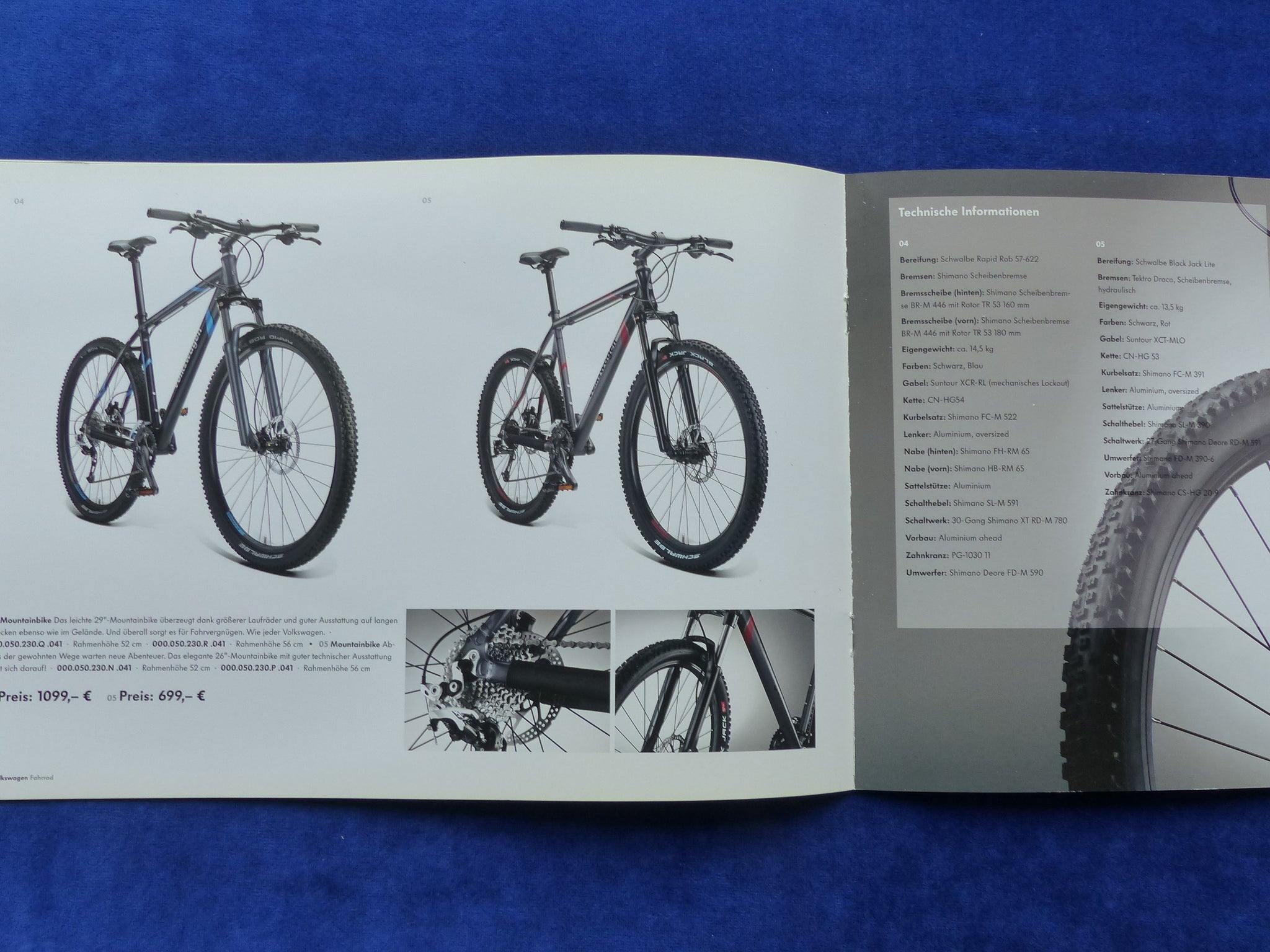 volkswagen mountainbike 29 VW Fahrrad Kollektion 2014 Trekking City Mountainbike Prospekt Brochur – car-brochure