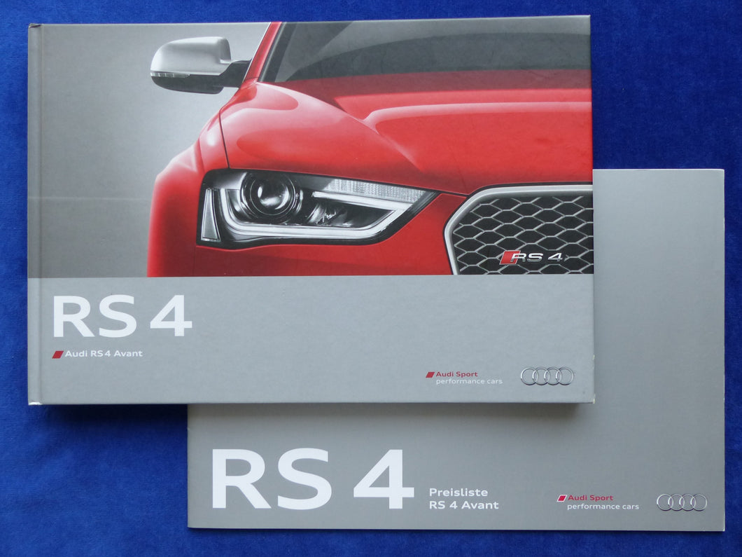 Audi RS 4 Avant quattro MJ 2013 - Hardcover Prospekt + Preisliste 05.2012