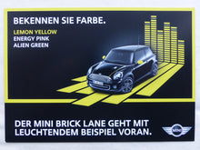 Lade das Bild in den Galerie-Viewer, Mini Brick Lane Lemon Yellow Sondermodell Typ R56 - Prospekt Brochure 03.2013
