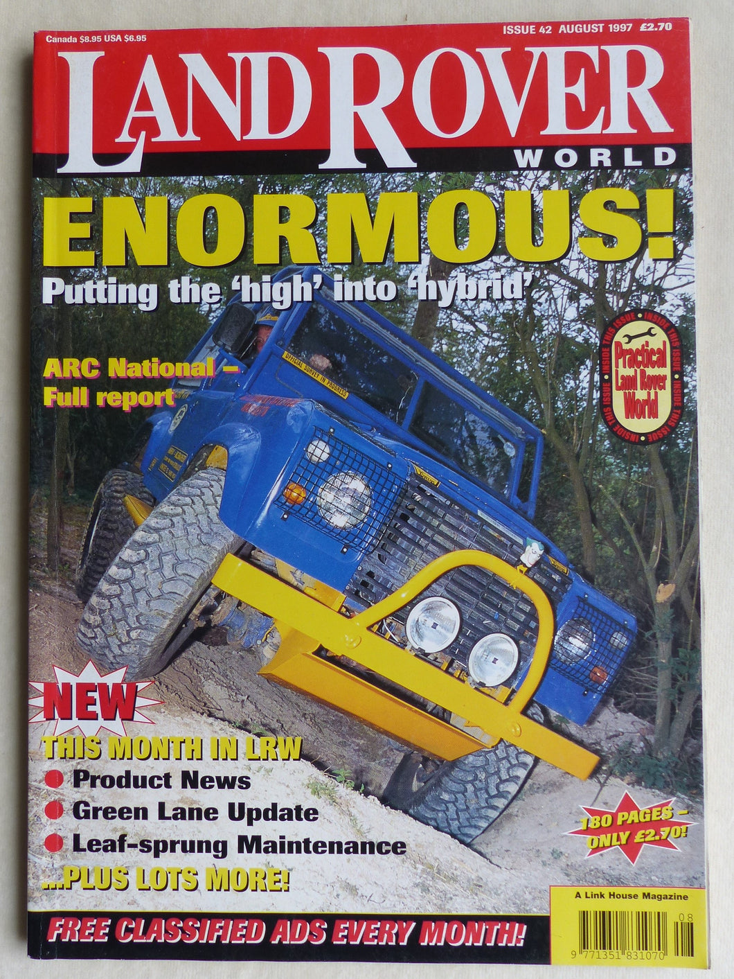 Land Rover World UK-Magazine 8/1997 - Series One Defender Discovery Range Rover