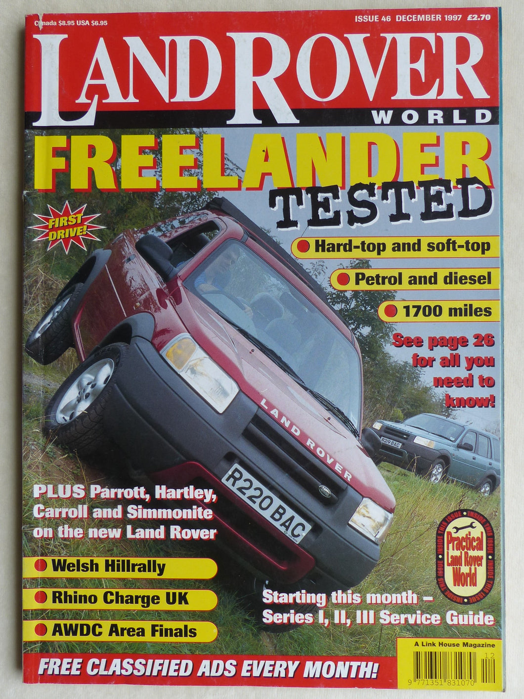 Land Rover World UK-Magazine 12/1997 - Series One Defender Discovery Range Rover