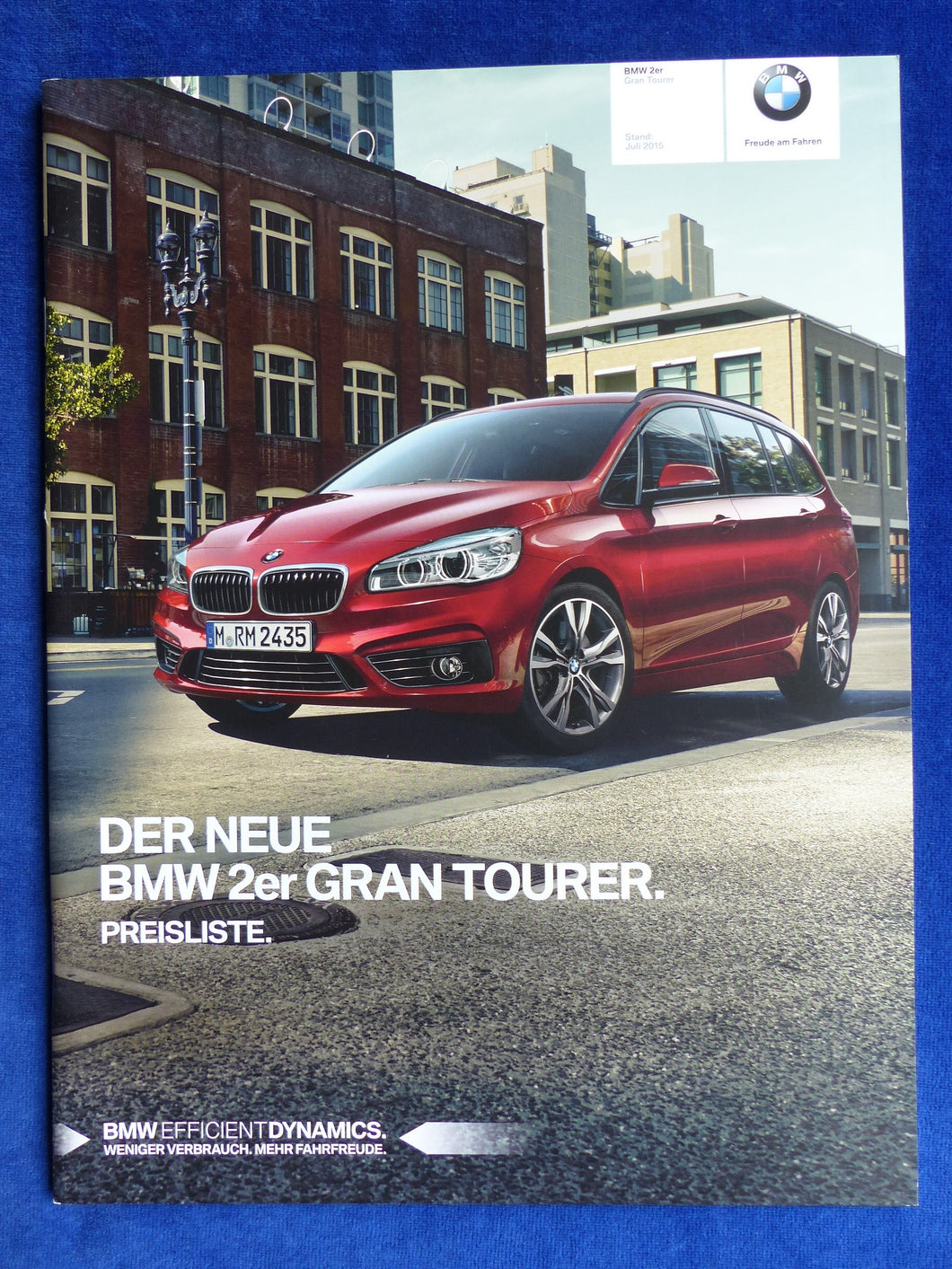 BMW 2er Gran Tourer 218i 220d - Preisliste MJ 2016 - Prospekt Brochure 07.2015