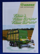 Lade das Bild in den Galerie-Viewer, Krone Titan L GL GD Lade- &amp; Dosierwagen - Prospekt Brochure 10.2001
