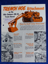 Lade das Bild in den Galerie-Viewer, Tractomotive Allis-Chalmers HD-5G Tracto-Shovel - US-Prospekt Brochure USA
