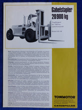 Lade das Bild in den Galerie-Viewer, Caterpillar Gabelstapler AH-46 Schwerlast - Prospekt Brochure 1980
