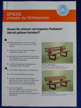 Lade das Bild in den Galerie-Viewer, Spiess Kunststoff-Recycling Bänke &amp; Tische - Prospekt Brochure 80er
