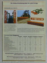 Lade das Bild in den Galerie-Viewer, Amazone BBG Pegasus SG Scheibengrubber - Prospekt Brochure 10.2001
