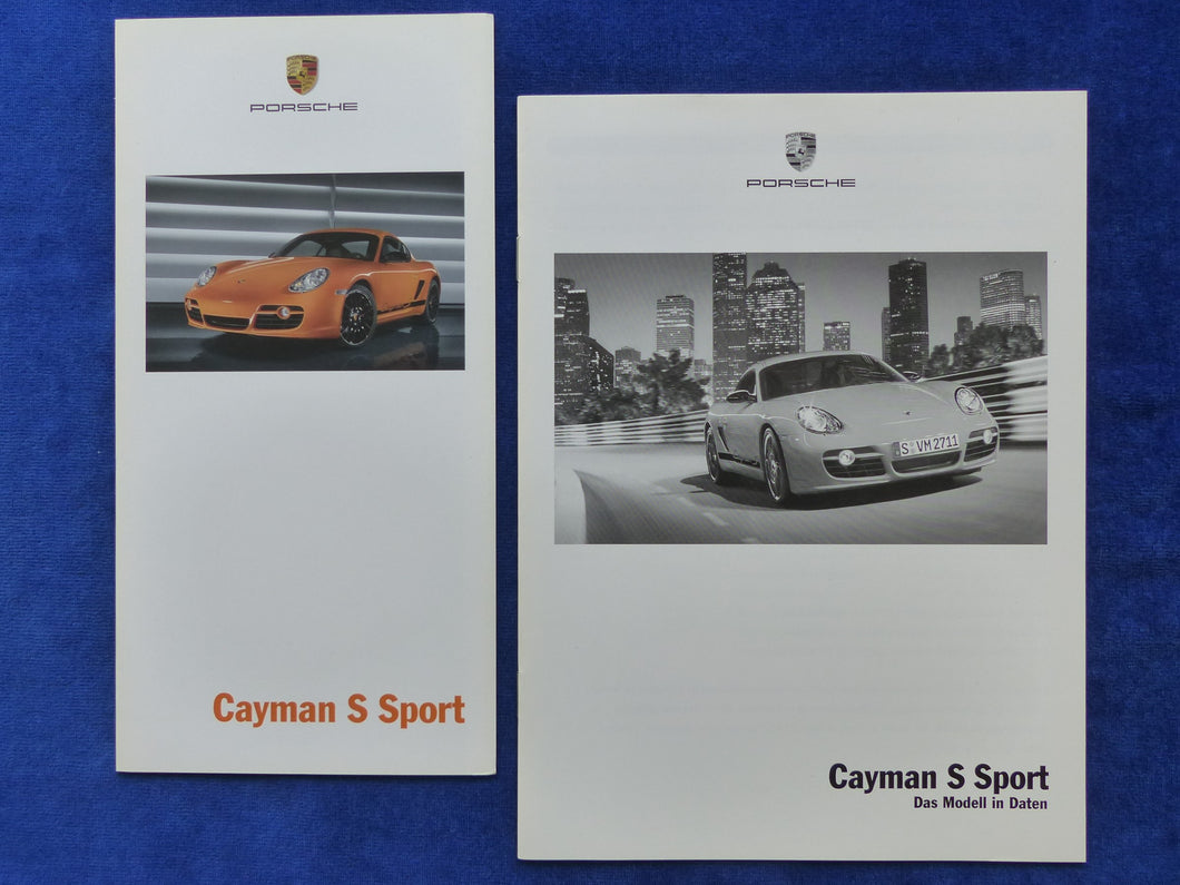 Porsche Cayman S Sport Limited 1 of 700 MJ 2009 - Prospekt + Preisliste 08.2008