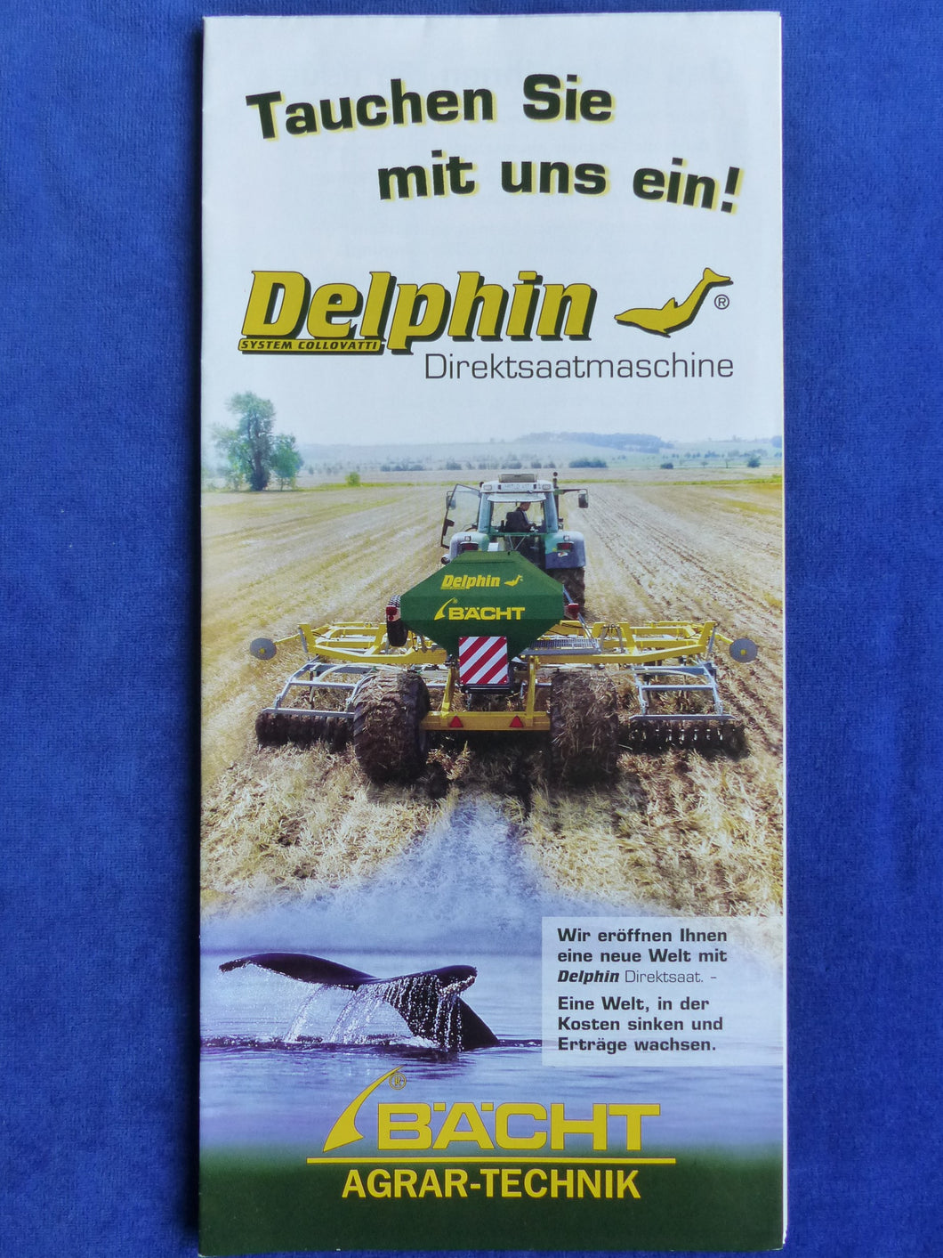 BÄCHT Delphin 300 450 600 Direktsaatmaschine - Prospekt Brochure 90er