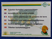 Lade das Bild in den Galerie-Viewer, Cramer Zubehör für Kartoffel-Legemaschinen - Prospekt Brochure 1995
