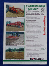 Lade das Bild in den Galerie-Viewer, Güttler Federzinkenegge Non-Stop Prismenwalze - Prospekt Brochure 1998
