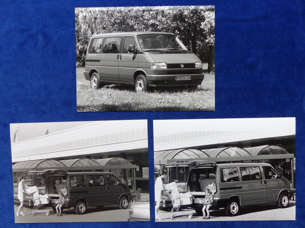 Konvolut 3x Original Pressefotos Volkswagen VW Bus T4 Multivan 1995