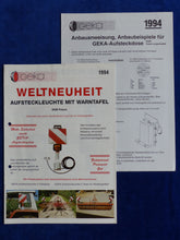 Lade das Bild in den Galerie-Viewer, GEKA Aufsteckleuchte Aufsteckdose - Prospekt Brochure 1994
