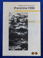Lade das Bild in den Galerie-Viewer, Speidel Regen-Sammelsysteme - Preisliste '96 - Prospekt Brochure 08.1996
