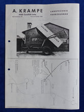 Lade das Bild in den Galerie-Viewer, Krampe EDK TDK EMK Einachs-Dreiseitenkipper Daten - Prospekt Brochure 1983
