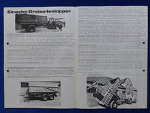 Lade das Bild in den Galerie-Viewer, Krampe EDK TDK EMK Einachs-Dreiseitenkipper Daten - Prospekt Brochure 1983
