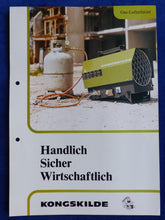 Lade das Bild in den Galerie-Viewer, Kongskilde Thermobile Lufterhitzer - Prospekt Brochure + Preisliste 11.1983
