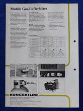 Lade das Bild in den Galerie-Viewer, Kongskilde Thermobile Lufterhitzer - Prospekt Brochure + Preisliste 11.1983
