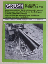 Lade das Bild in den Galerie-Viewer, Gruse Silobreitverteiler SV1 Fahrsiloanlagen - Prospekt Brochure 80er
