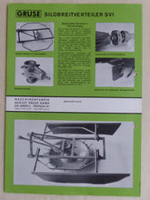 Lade das Bild in den Galerie-Viewer, Gruse Silobreitverteiler SV1 Fahrsiloanlagen - Prospekt Brochure 80er
