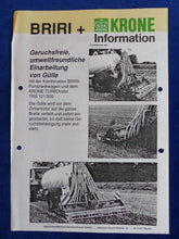 Lade das Bild in den Galerie-Viewer, BRIRI Pumptankwagen &amp; Krone TurboRotor TRS - Prospekt Brochure 09.1991
