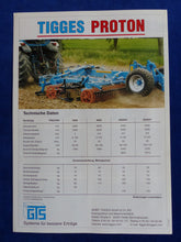 Lade das Bild in den Galerie-Viewer, GTS Tigges Proton 4500HY Saatbettkombination - Prospekt Brochure 10.1999
