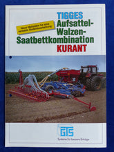 Lade das Bild in den Galerie-Viewer, GTS Tigges Kurant 6000 Walzen-Saatbettkombi - Prospekt Brochure 90er
