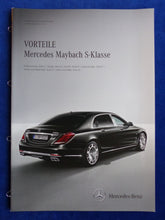 Lade das Bild in den Galerie-Viewer, Mercedes-Benz Vorteile Maybach S-Klasse MJ 2015 - Prospekt Brochure 11.2014
