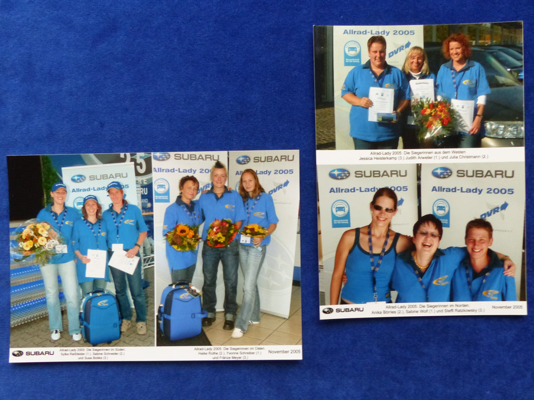 Subaru Allrad-Lady Siegerinnen 2005 - Konvolut 2x Original Pressefoto 2005