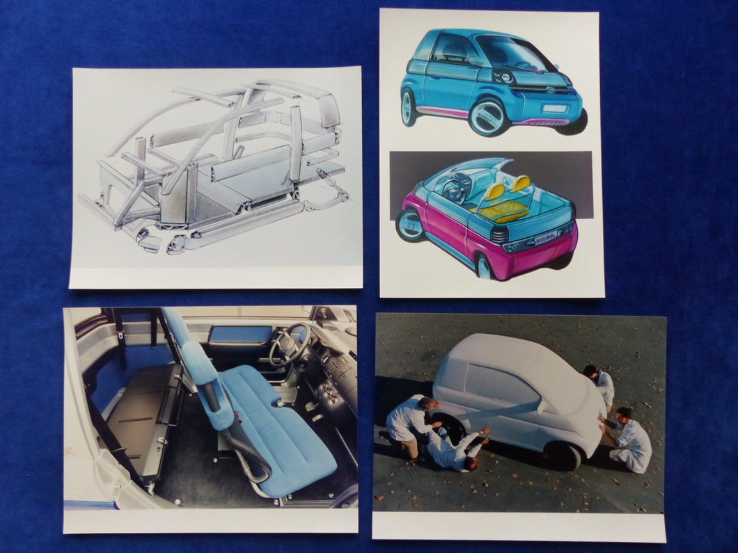 Konvolut 4x Original Pressefotos 1995 Opel MAXX Studie Concept