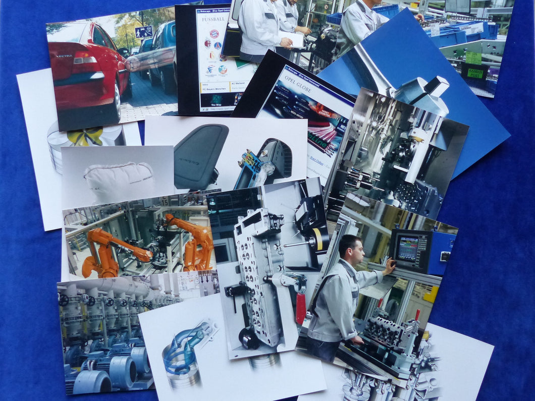 Konvolut 16x Original Pressefotos 1996 Opel PKW Fertigung Montage Maschinen