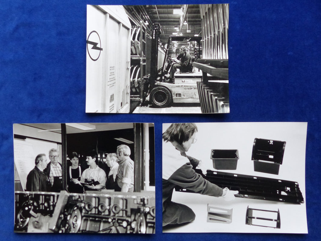 Konvolut 3x Original Pressefotos Opel Werk Kaiserslautern PKW-Fertigung