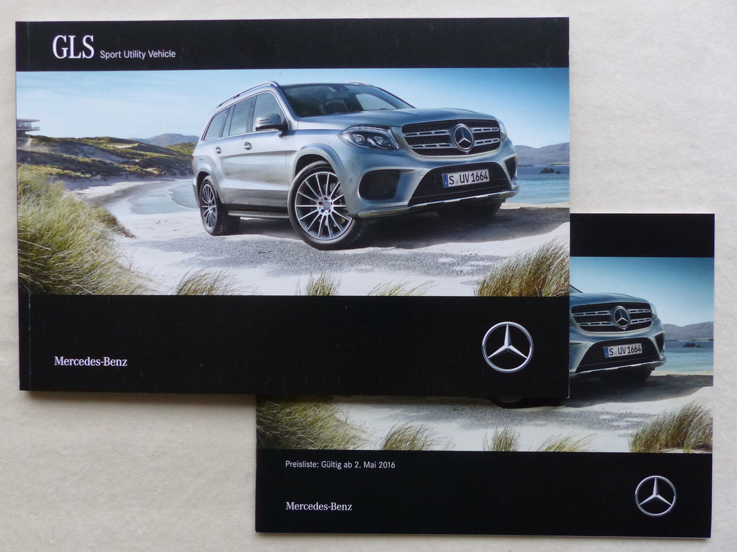 Mercedes-Benz GLS AMG 63 SUV MJ 2017 - Prospekt Brochure + Preisliste 05.2016