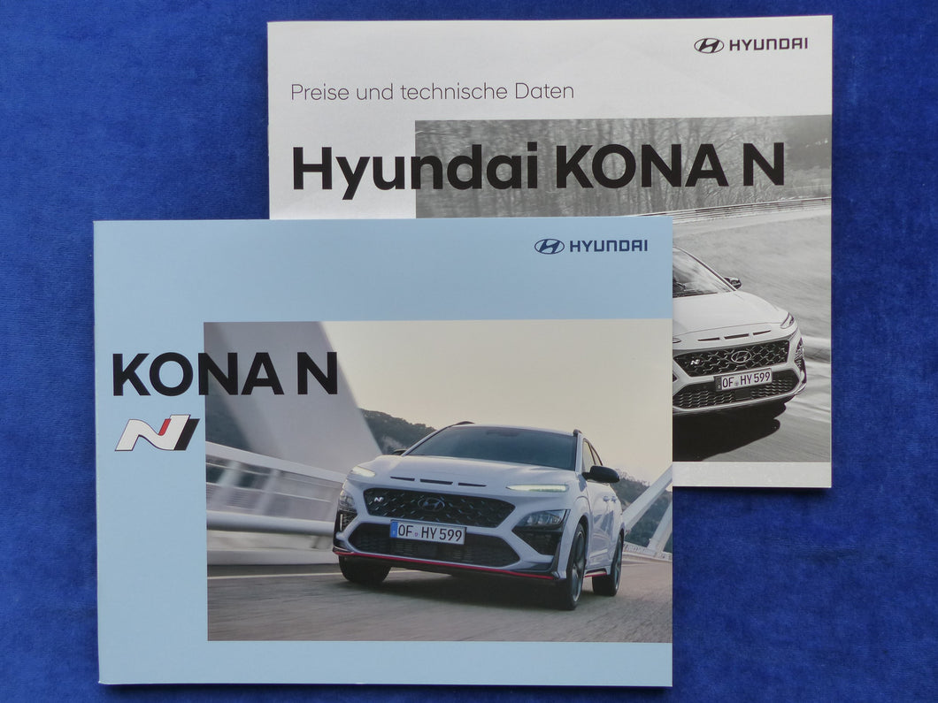 Hyundai Kona N Performance MJ 2022 - Prospekt Brochure + Preisliste 02.2022