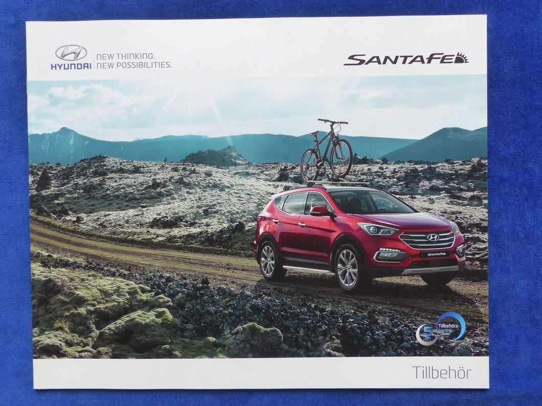 Hyundai Santa Fe Tillbehör Zubehör MJ 2016 - Prospekt Brochure 01.2016 Schweden