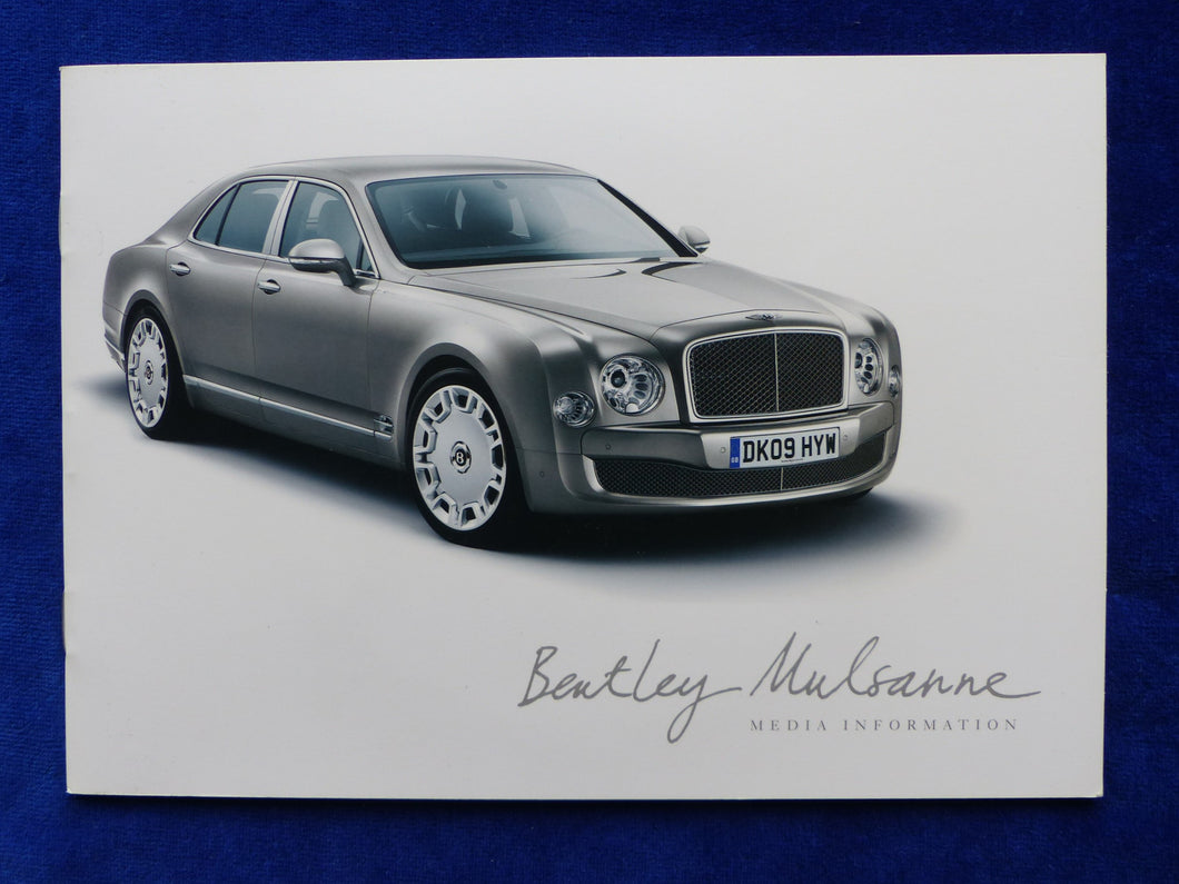 Bentley Mulsanne - Pressemappe press-kit CD-Rom England GB 2009 englisch