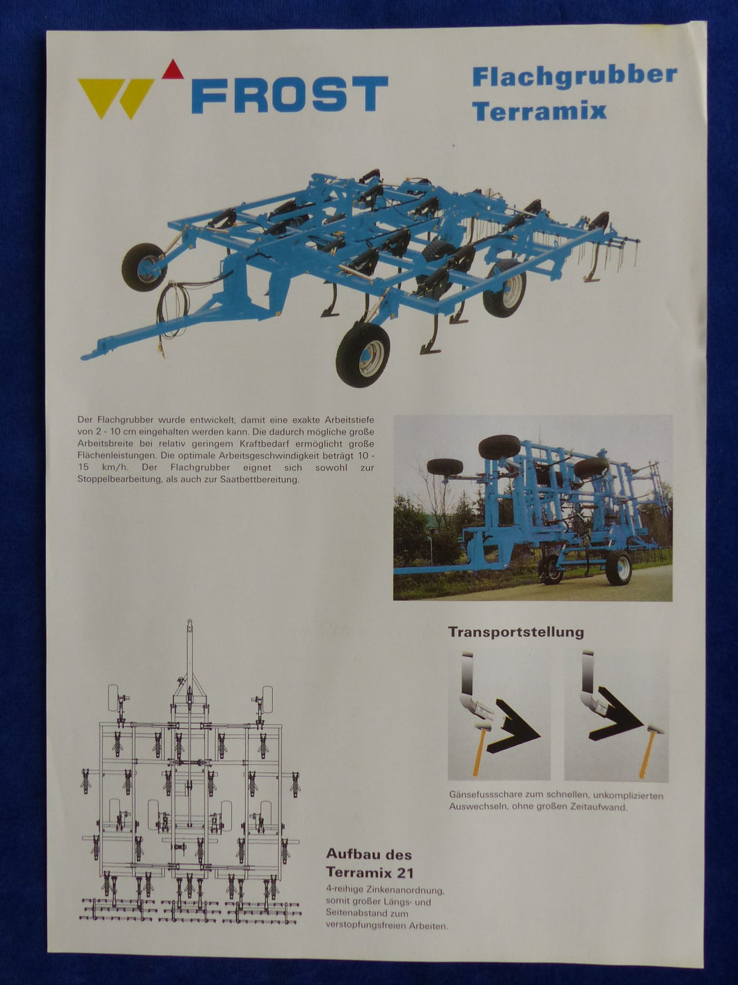 Frost Flachgrubber Terramix - Prospekt Brochure 90er