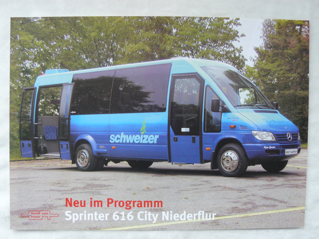 EA Ernst Auwaerter Linienbus Sprinter City Niederflur MB 616 - Prospekt Brochure