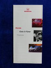 Lade das Bild in den Galerie-Viewer, Honda Civic 5-Türer - Preisliste - Prospekt Brochure 01.1999
